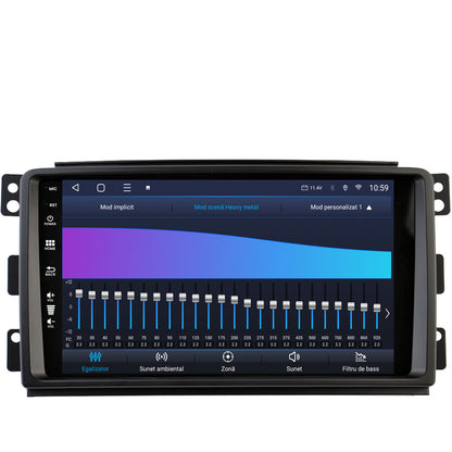Navigatie HUB64 Smart For Two (2007-2010), 6GB RAM, Android, Octacore, Slot Sim 4G, DSP, GPS, Wi-FI, Carplay, Android Auto, USB, Bluetooth, Waze, Touchscreen, 9 Inch