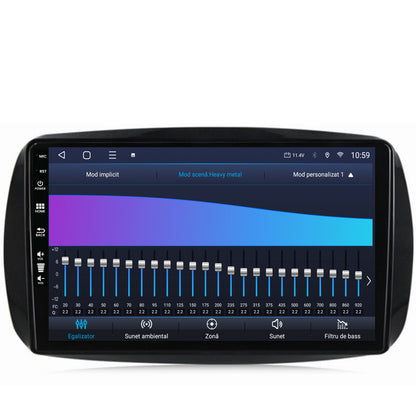 Navigatie HUB64 Smart For Two (2016-Prezent), 4GB RAM, Android, Octacore, Slot Sim 4G, DSP, GPS, Wi-FI, Carplay, Android Auto, USB, Bluetooth, Waze, Touchscreen, 9 inch