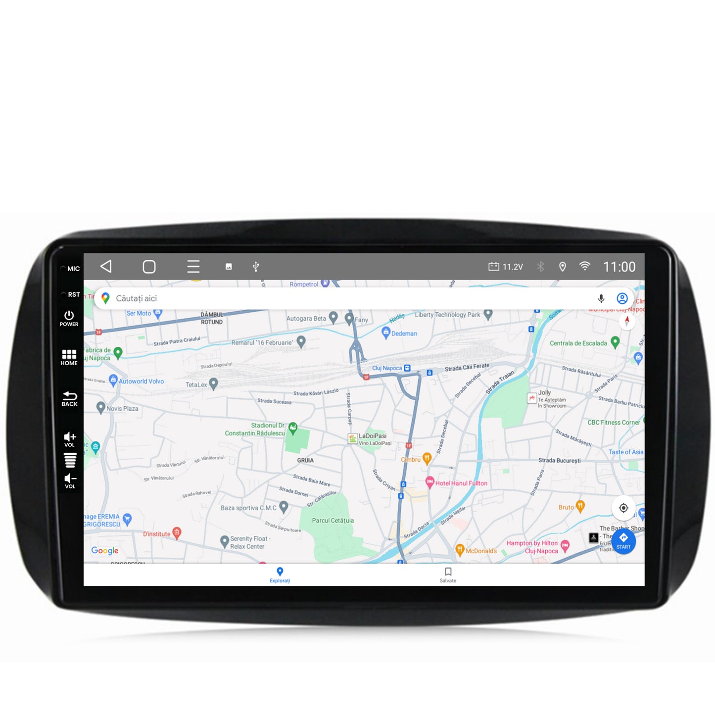 Navigatie HUB64 Smart For Two (2016-Prezent), 4GB RAM, Android, Quadcore, DSP, GPS, Wi-FI, Carplay, Android Auto, USB, Bluetooth, Waze, Touchscreen, 9 inch
