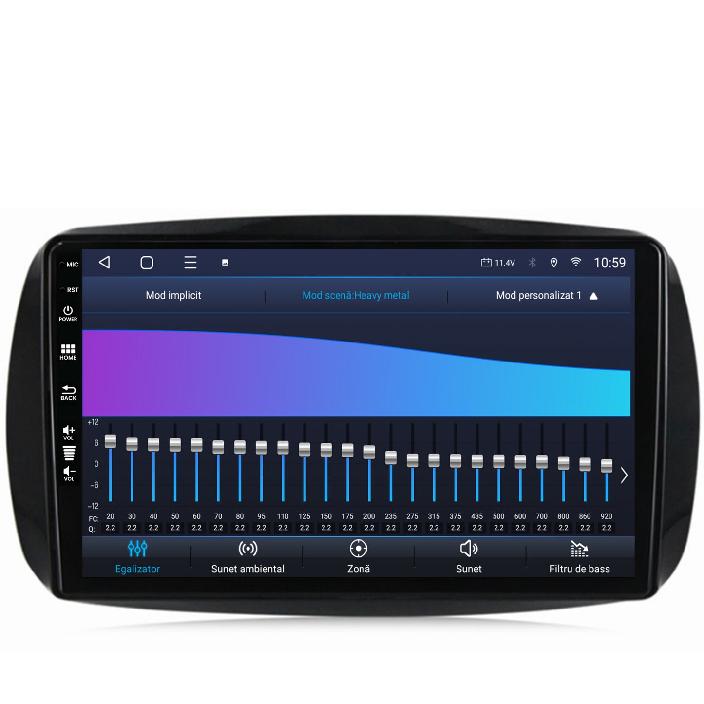 Navigatie HUB64 Smart For Two (2016-Prezent), 8GB RAM, Android, Octacore, Slot Sim 4G, DSP, GPS, Wi-FI, Carplay, Android Auto, USB, Bluetooth, Waze, Touchscreen, 9 Inch
