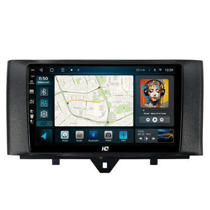 Navigatie HUB64 Smart Fortwo (2010-2015), 4GB RAM, Android, Quadcore, DSP, GPS, Wi-FI, Carplay, Android Auto, USB, Bluetooth, Waze, Touchscreen, 9 inch