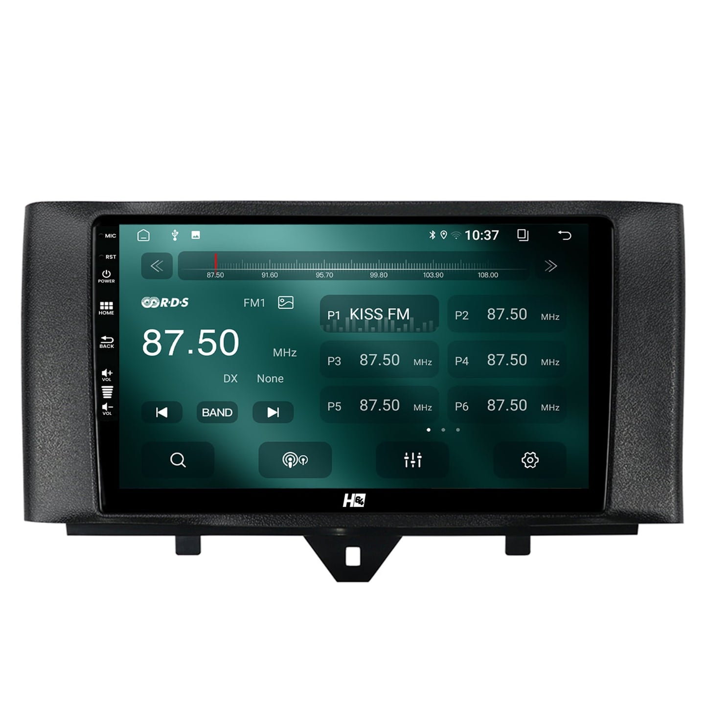 Navigatie HUB64 Smart Fortwo (2010-2015), 2GB RAM, Android, GPS, Wi-FI, Carplay, Android Auto, USB, Bluetooth, Radio, Waze, Touchscreen, 9 inch