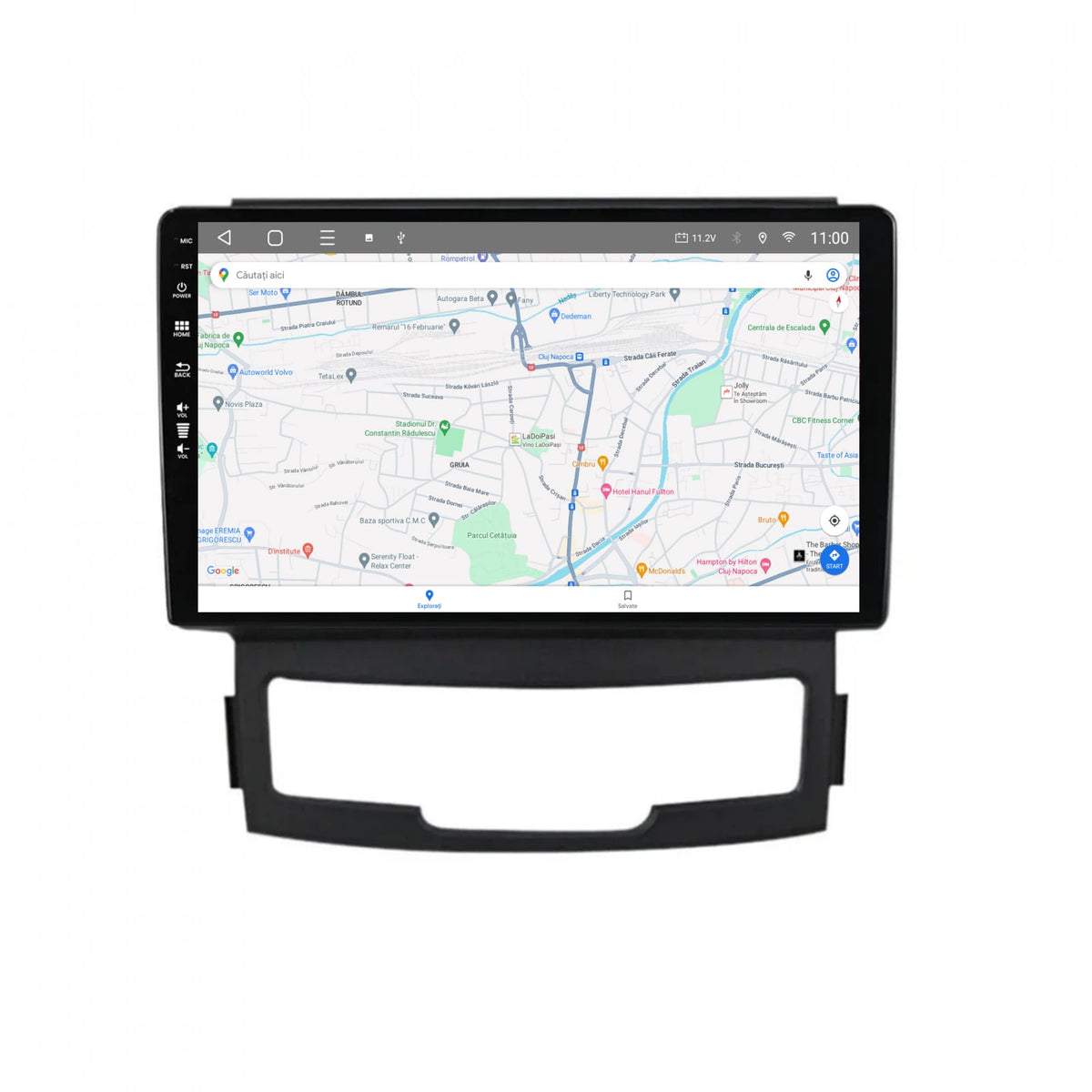 Navigatie HUB64 Ssang Yong Korando (2010-2013), 2GB RAM, Android, GPS, Wi-FI, Carplay, Android Auto, USB, Bluetooth, Radio, Waze, Touchscreen, 9 inch