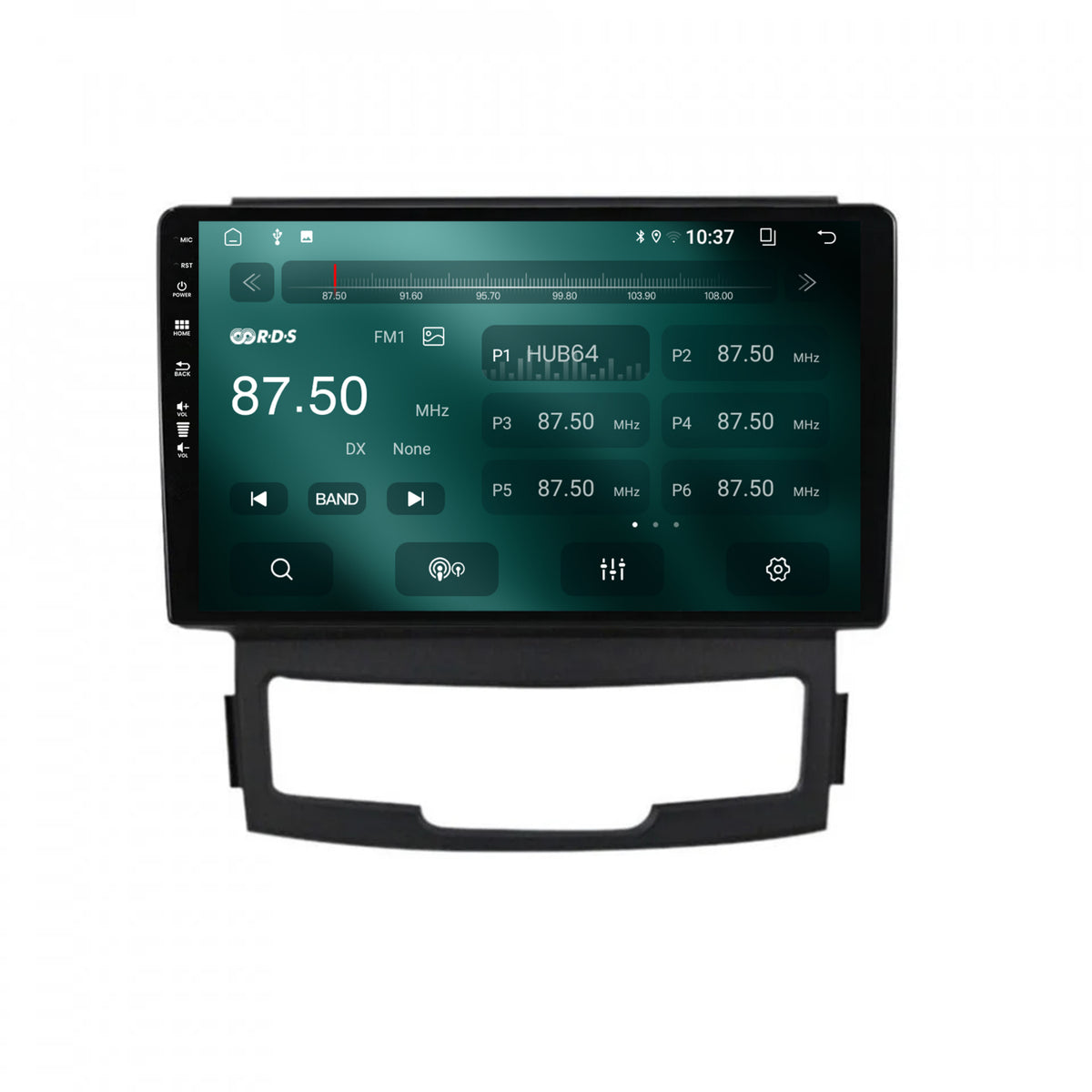 Navigatie HUB64 Ssang Yong Korando (2010-2013), 2GB RAM, Android, GPS, Wi-FI, Carplay, Android Auto, USB, Bluetooth, Radio, Waze, Touchscreen, 9 inch