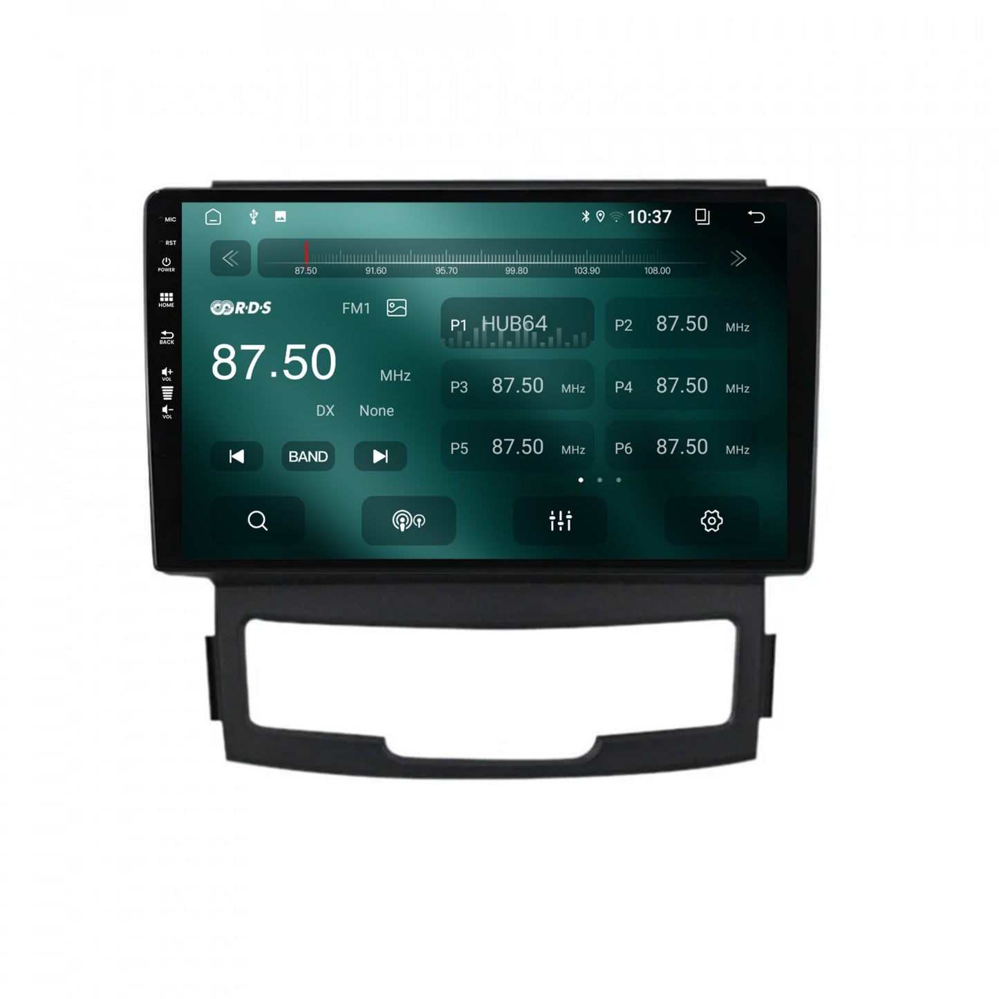 Navigatie HUB64 Ssang Yong Korando (2010-2013), 2GB RAM, Android, GPS, Wi-FI, Carplay, Android Auto, USB, Bluetooth, Radio, Waze, Touchscreen, 9 inch
