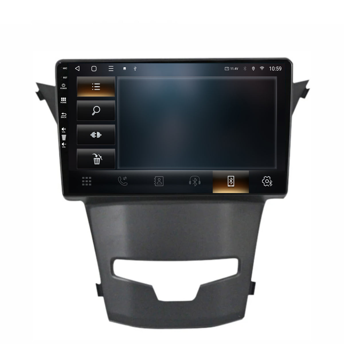 Navigatie HUB64 Ssangyong Korando (2013-2019), 4GB RAM, Android, Octacore, Slot Sim 4G, DSP, GPS, Wi-FI, Carplay, Android Auto, USB, Bluetooth, Waze, Touchscreen, 9 inch