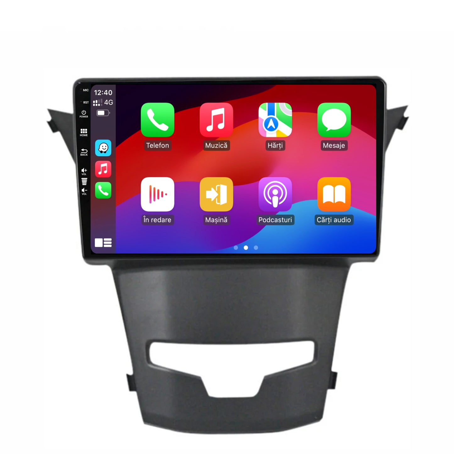 Navigatie HUB64 Ssangyong Korando (2013-2019), 6GB RAM, Android, Octacore, Slot Sim 4G, DSP, GPS, Wi-FI, Carplay, Android Auto, USB, Bluetooth, Waze, Touchscreen, 9 Inch