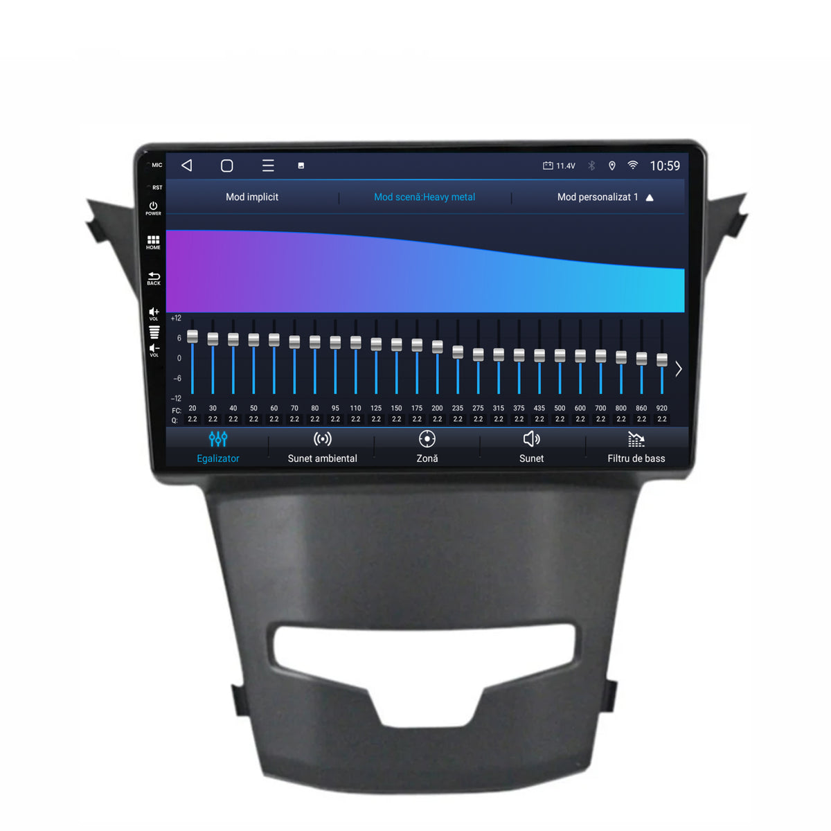 Navigatie HUB64 Ssangyong Korando (2013-2019), 8GB RAM, Android, Octacore, Slot Sim 4G, DSP, GPS, Wi-FI, Carplay, Android Auto, USB, Bluetooth, Waze, Touchscreen, 9 Inch