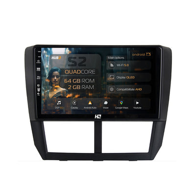 Navigatie HUB64 Subaru Forester (2007-2013), 2GB RAM, Android, GPS, Wi-FI, Carplay, Android Auto, USB, Bluetooth, Radio, Waze, Touchscreen, 9 inch