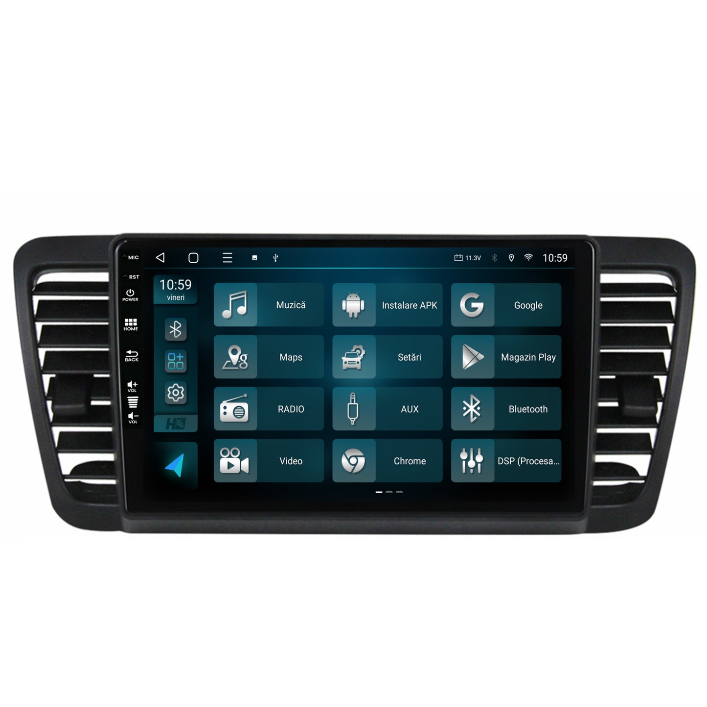 Navigatie HUB64 Subaru Legacy (2004-2010), 4GB RAM, Android, Quadcore, DSP, GPS, Wi-FI, Carplay, Android Auto, USB, Bluetooth, Waze, Touchscreen, 9 inch