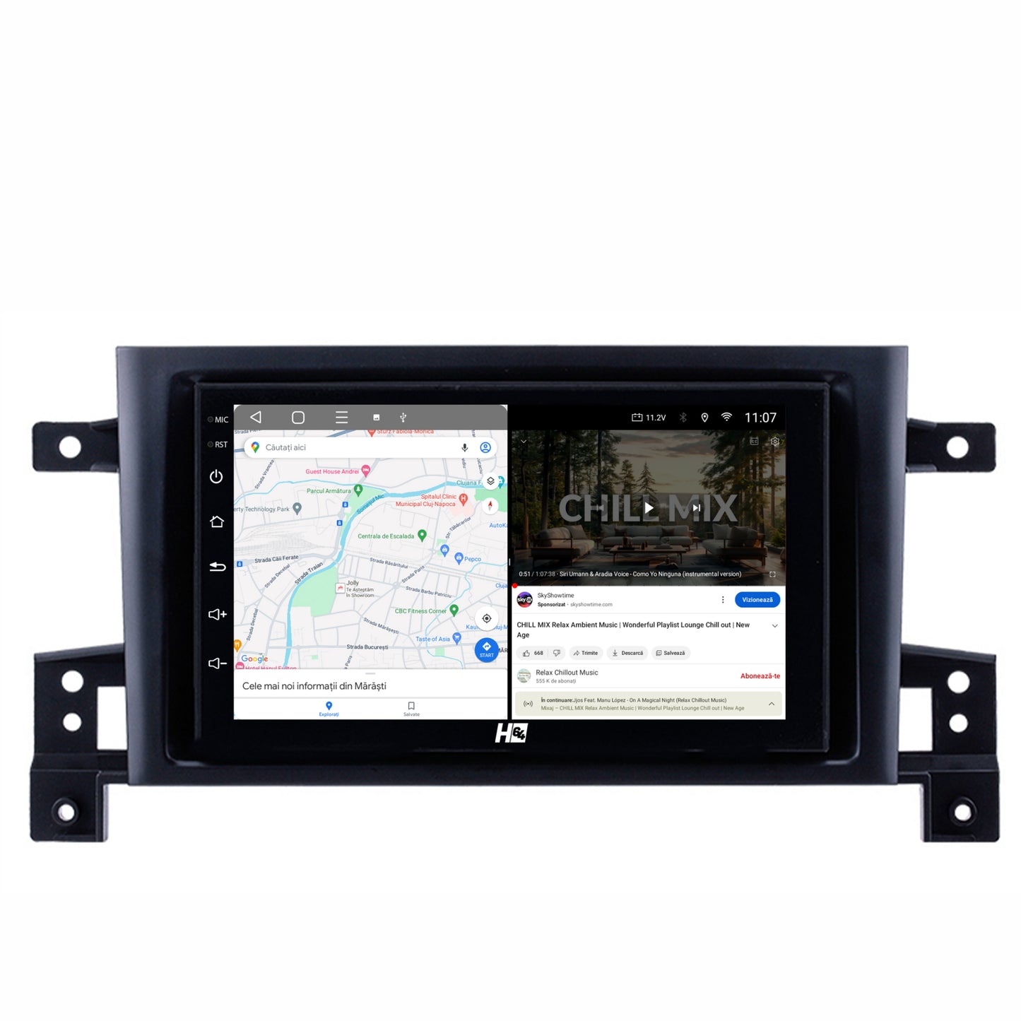 Navigatie HUB64 Suzuki Grand Vitara (2004-2014), 4GB RAM, Android, Octacore, Slot Sim 4G, DSP, GPS, Wi-FI, Carplay, Android Auto, USB, Bluetooth, Waze, Touchscreen, 7 Inch