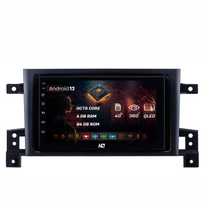 Navigatie HUB64 Suzuki Grand Vitara (2004-2014), 4GB RAM, Android, Octacore, Slot Sim 4G, DSP, GPS, Wi-FI, Carplay, Android Auto, USB, Bluetooth, Waze, Touchscreen, 7 Inch
