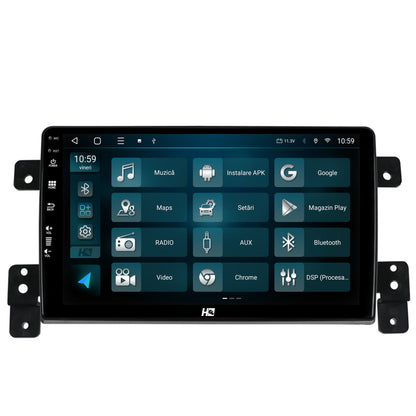 Navigatie HUB64 Suzuki Grand Vitara (2005-2015), 4GB RAM, Android, Octacore, Slot Sim 4G, DSP, GPS, Wi-FI, Carplay, Android Auto, USB, Bluetooth, Waze, Touchscreen, 9 inch