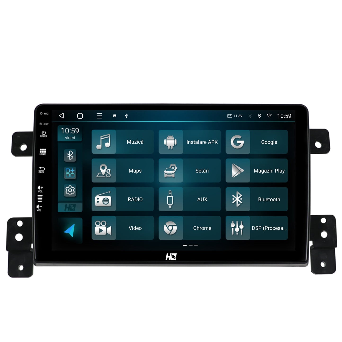 Navigatie HUB64 Suzuki Grand Vitara (2005-2015), 4GB RAM, Android, Quadcore, DSP, GPS, Wi-FI, Carplay, Android Auto, USB, Bluetooth, Waze, Touchscreen, 9 inch