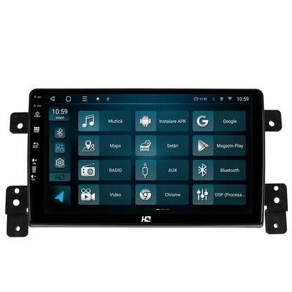 Navigatie HUB64 Suzuki Grand Vitara (2005-2015), 4GB RAM, Android, Quadcore, DSP, GPS, Wi-FI, Carplay, Android Auto, USB, Bluetooth, Waze, Touchscreen, 9 inch