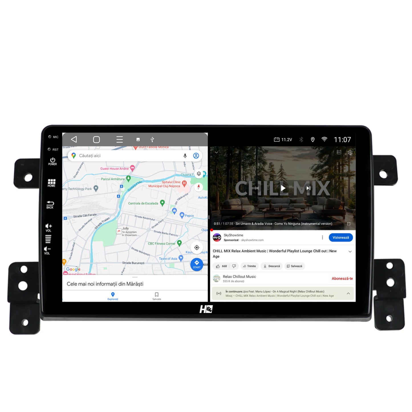 Navigatie HUB64 Suzuki Grand Vitara (2005-2015), 8GB RAM, Android, Octacore, Slot Sim 4G, DSP, GPS, Wi-FI, Carplay, Android Auto, USB, Bluetooth, Waze, Touchscreen, 9 Inch