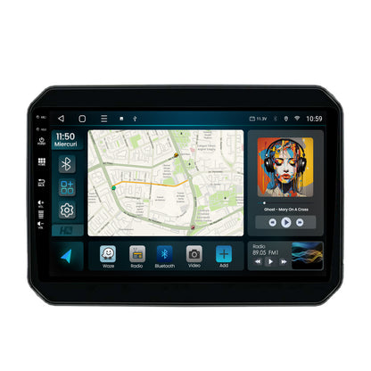 Navigatie HUB64 Suzuki Ignis (2016+), 2GB RAM, Android, GPS, Wi-FI, Carplay, Android Auto, USB, Bluetooth, Radio, Waze, Touchscreen, 9 inch