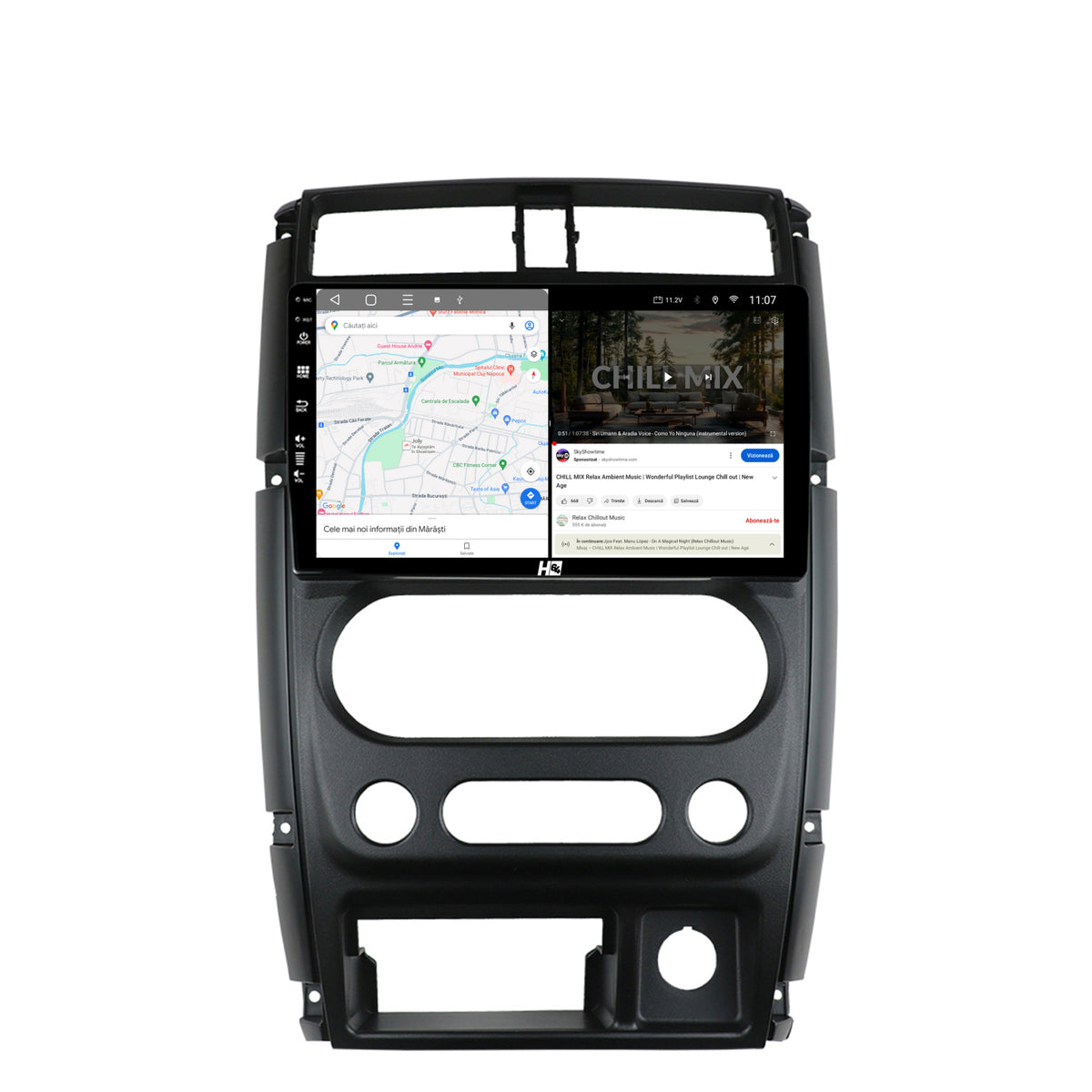 Navigatie HUB64 Suzuki Jimny (2005+), 2GB RAM, Android, GPS, Wi-FI, Carplay, Android Auto, USB, Bluetooth, Radio, Waze, Touchscreen, 9 inch