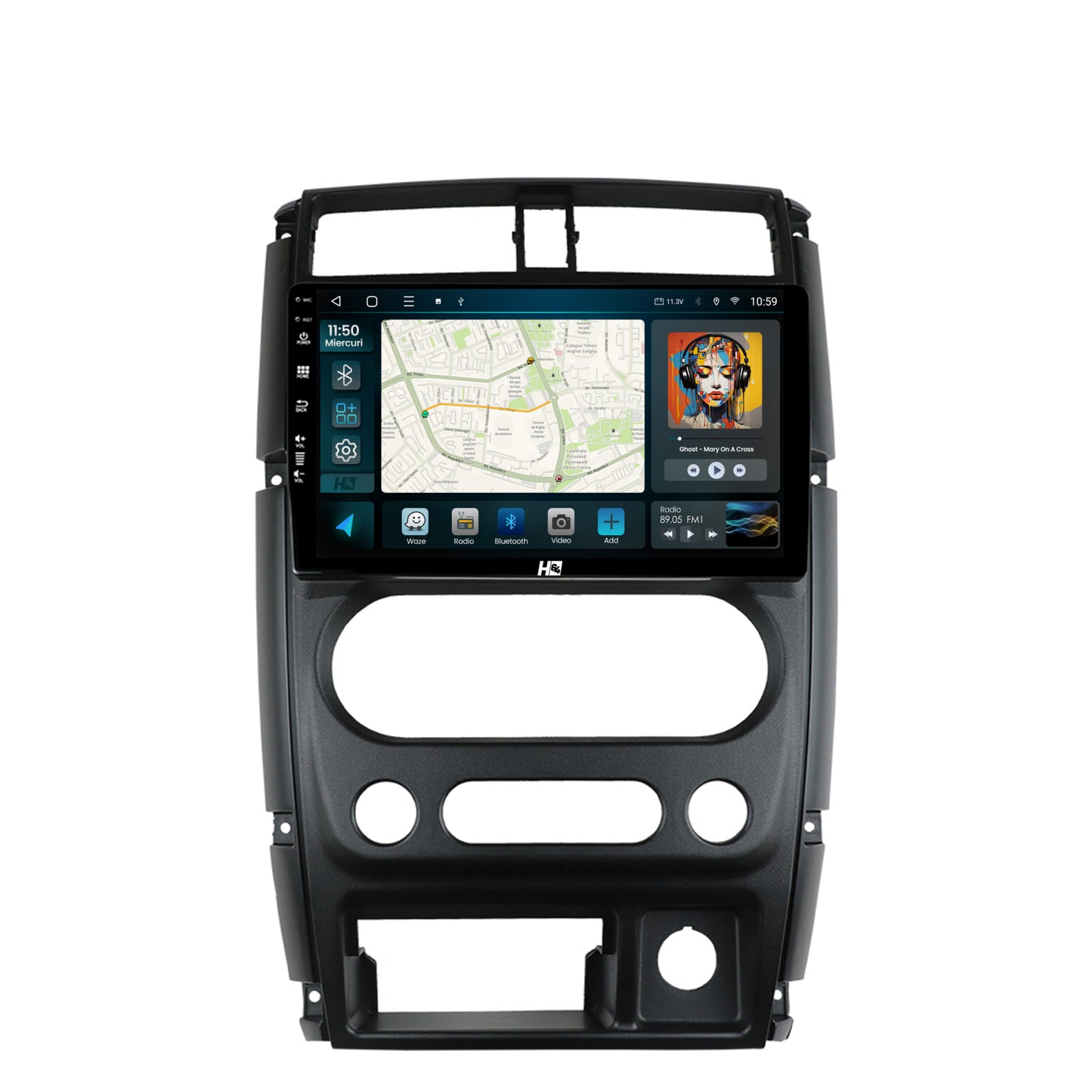 Navigatie HUB64 Suzuki Jimny (2005+), 4GB RAM, Android, Octacore, Slot Sim 4G, DSP, GPS, Wi-FI, Carplay, Android Auto, USB, Bluetooth, Waze, Touchscreen, 9 inch