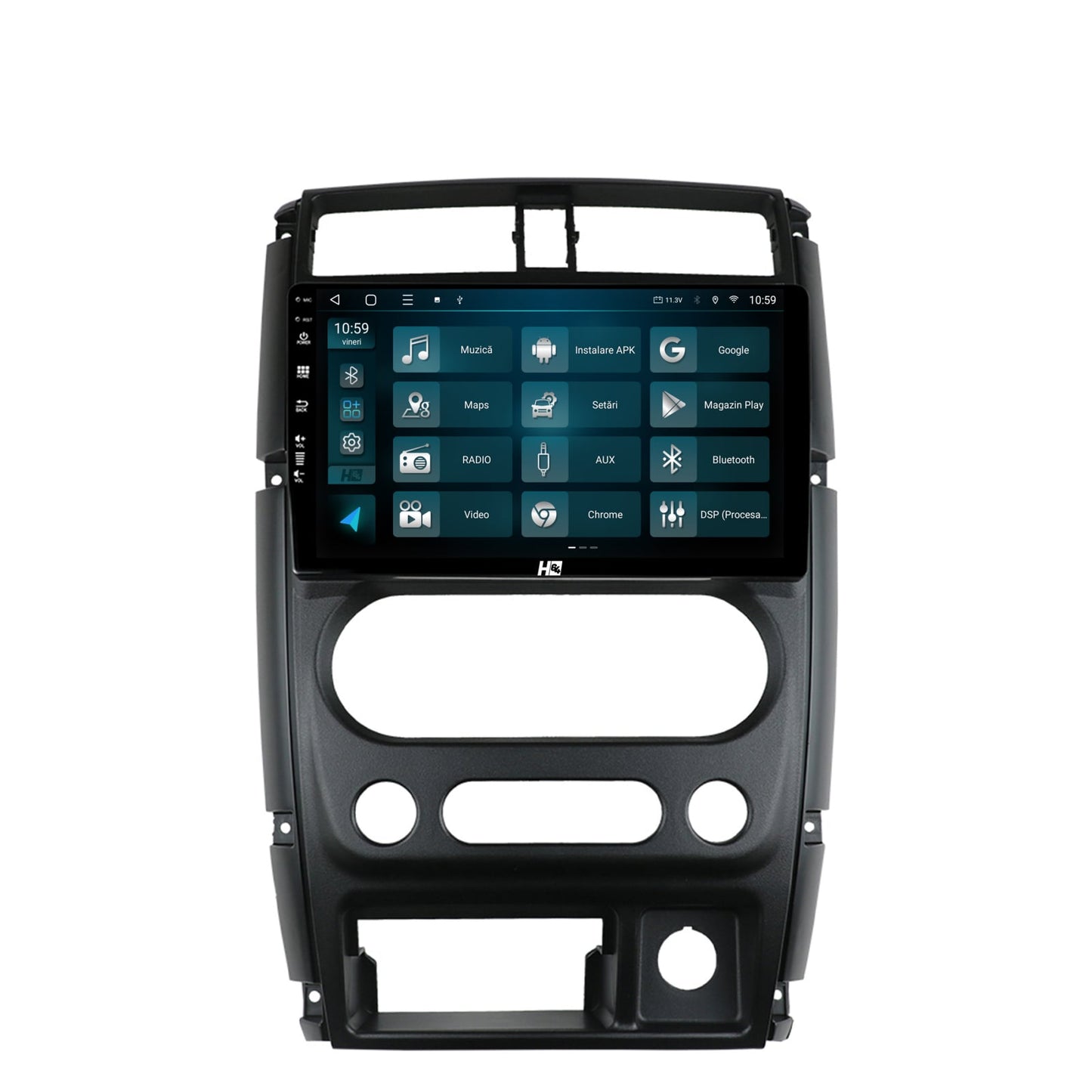 Navigatie HUB64 Suzuki Jimny (2005+), 6GB RAM, Android, Octacore, Slot Sim 4G, DSP, GPS, Wi-FI, Carplay, Android Auto, USB, Bluetooth, Waze, Touchscreen, 9 Inch