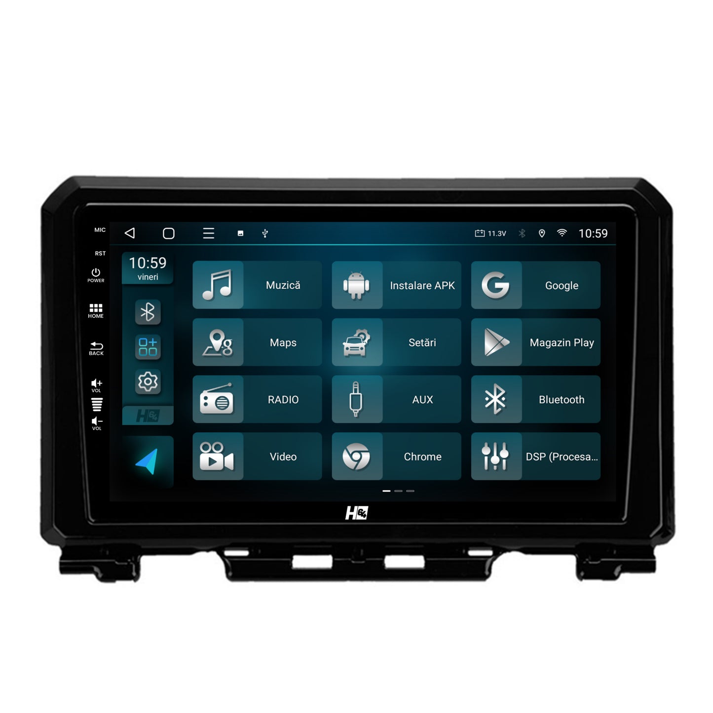 Navigatie HUB64 Suzuki Jimny (2018-2022), 4GB RAM, Android, Quadcore, DSP, GPS, Wi-FI, Carplay, Android Auto, USB, Bluetooth, Waze, Touchscreen, 9 inch