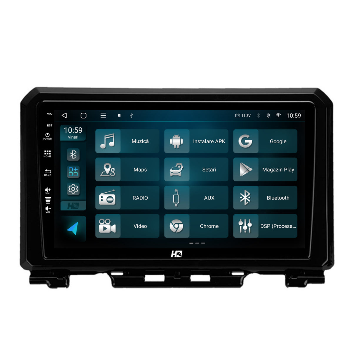 Navigatie HUB64 Suzuki Jimny (2018-2022), 4GB RAM, Android, Quadcore, DSP, GPS, Wi-FI, Carplay, Android Auto, USB, Bluetooth, Waze, Touchscreen, 9 inch