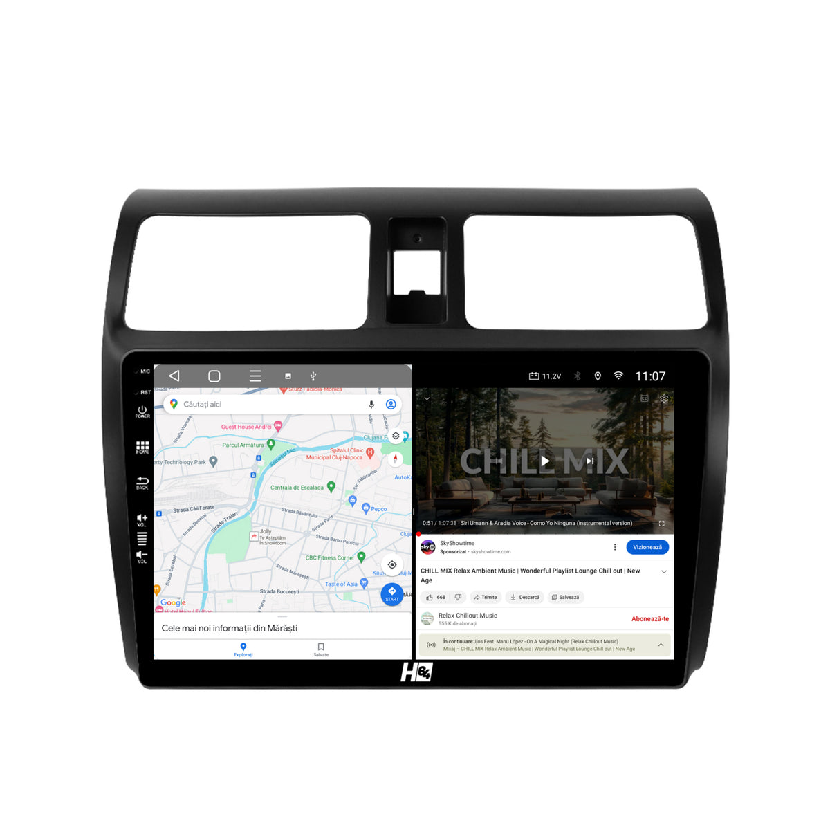 Navigatie HUB64 Suzuki Swift (2003-2010), 4GB RAM, Android, Octacore, Slot Sim 4G, DSP, GPS, Wi-FI, Carplay, Android Auto, USB, Bluetooth, Waze, Touchscreen, 10.1 inch