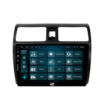 Navigatie HUB64 Suzuki Swift (2003-2010), 6GB RAM, Android, Octacore, Slot Sim 4G, DSP, GPS, Wi-FI, Carplay, Android Auto, USB, Bluetooth, Waze, Touchscreen, 10.1 Inch