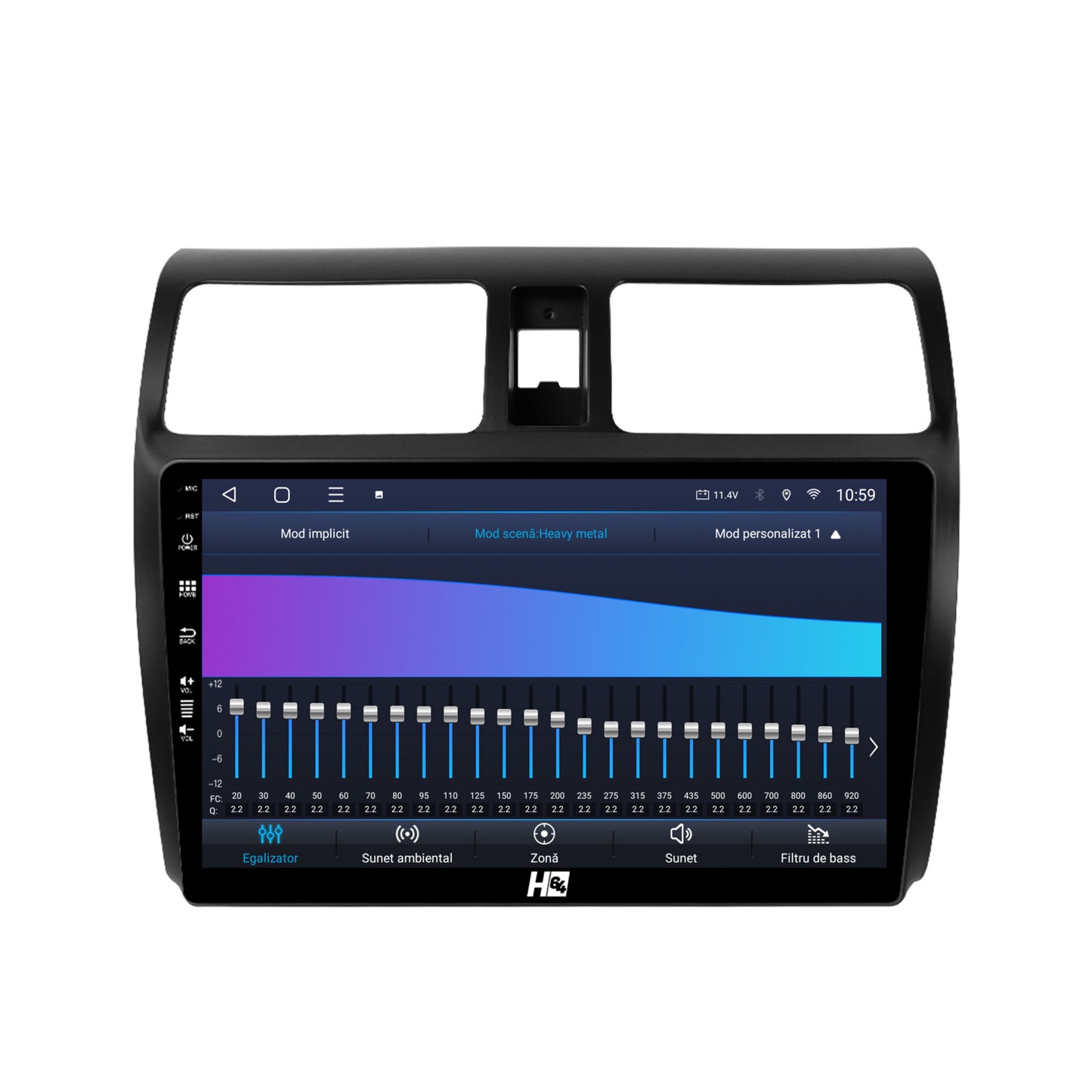 Navigatie HUB64 Suzuki Swift (2003-2010), 8GB RAM, Android, Octacore, Slot Sim 4G, DSP, GPS, Wi-FI, Carplay, Android Auto, USB, Bluetooth, Waze, Touchscreen, 10.1 Inch