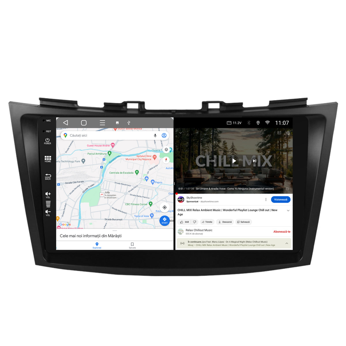 Navigatie HUB64 Suzuki Swift (2011-2017), 4GB RAM, Android, Quadcore, DSP, GPS, Wi-FI, Carplay, Android Auto, USB, Bluetooth, Waze, Touchscreen, 9 inch