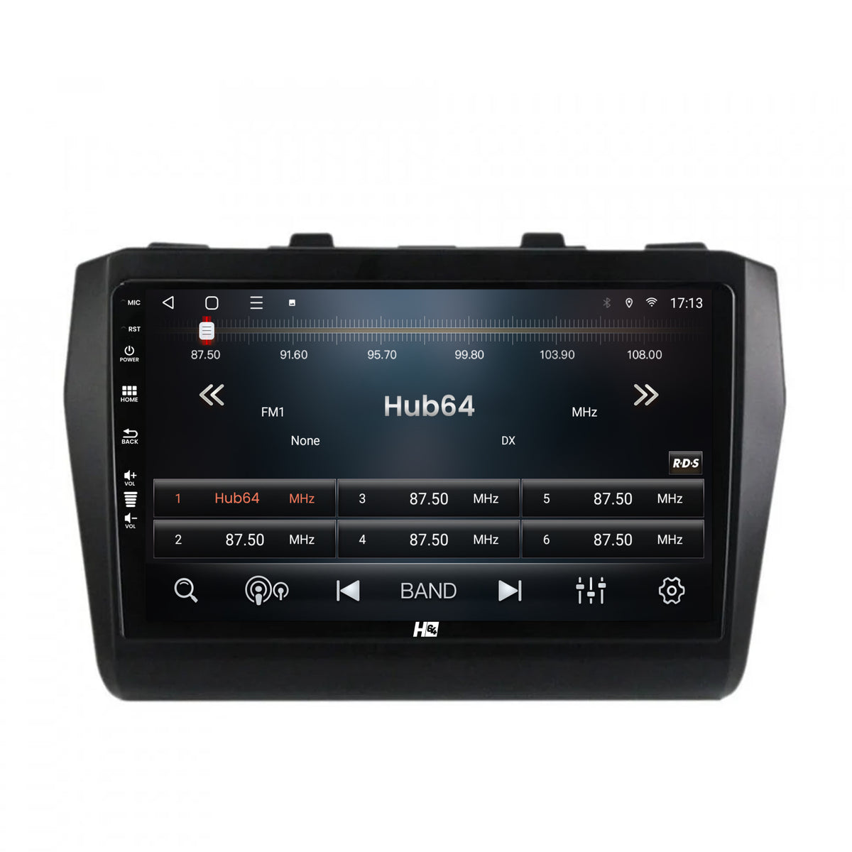 Navigatie HUB64 Suzuki Swift (2017+), 4GB RAM, Android, Quadcore, DSP, GPS, Wi-FI, Carplay, Android Auto, USB, Bluetooth, Waze, Touchscreen, 9 inch