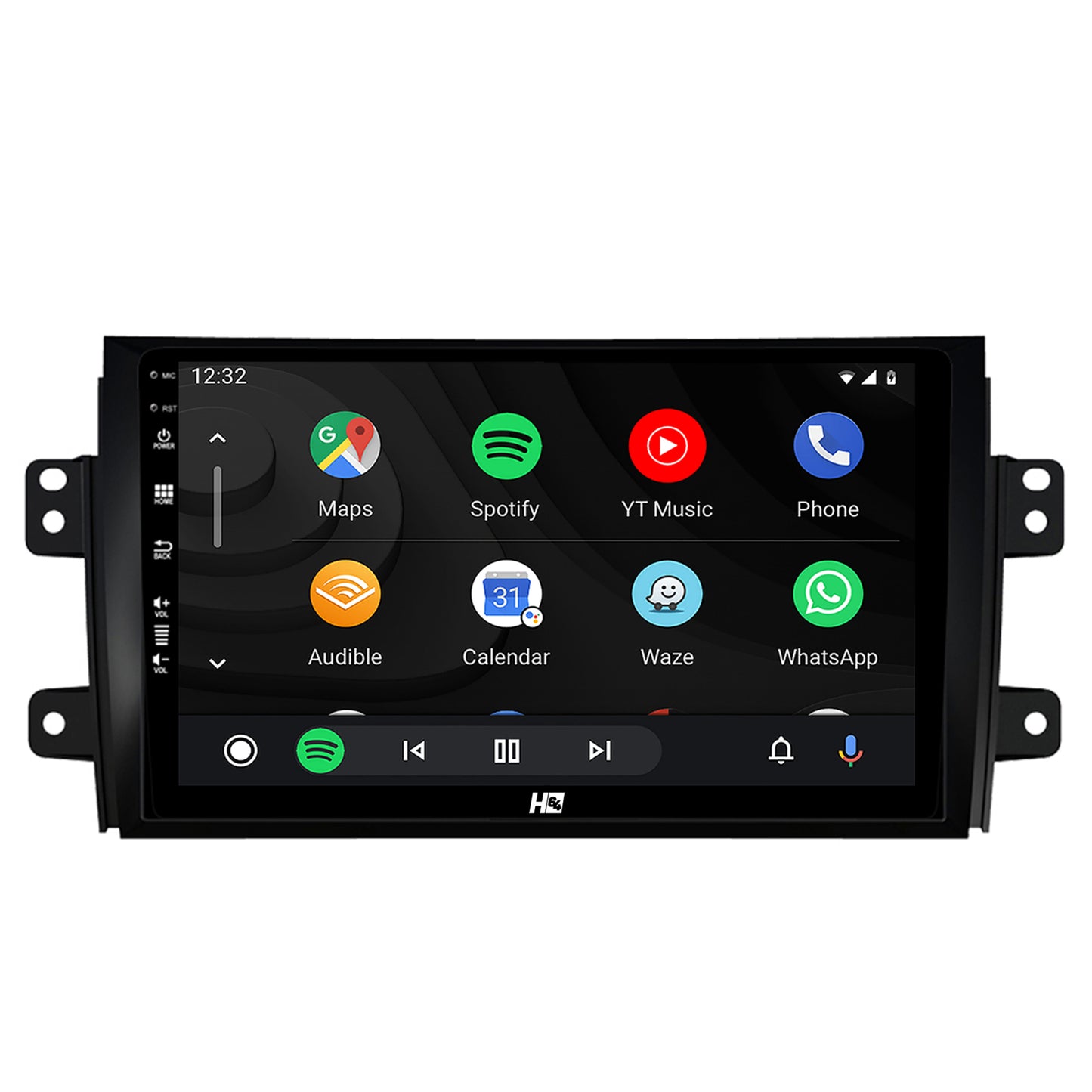 Navigatie HUB64 Suzuki SX4 / Fiat Sedici, 2GB RAM, Android, GPS, Wi-FI, Carplay, Android Auto, USB, Bluetooth, Radio, Waze, Touchscreen, 9 inch