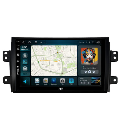 Navigatie HUB64 Suzuki SX4 / Fiat Sedici, 4GB RAM, Android, Quadcore, DSP, GPS, Wi-FI, Carplay, Android Auto, USB, Bluetooth, Waze, Touchscreen, 9 inch