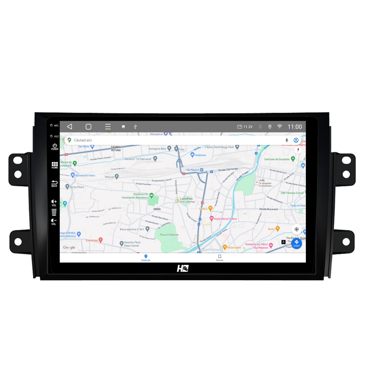 Navigatie HUB64 Suzuki SX4 / Fiat Sedici, 6GB RAM, Android, Octacore, Slot Sim 4G, DSP, GPS, Wi-FI, Carplay, Android Auto, USB, Bluetooth, Waze, Touchscreen, 9 Inch