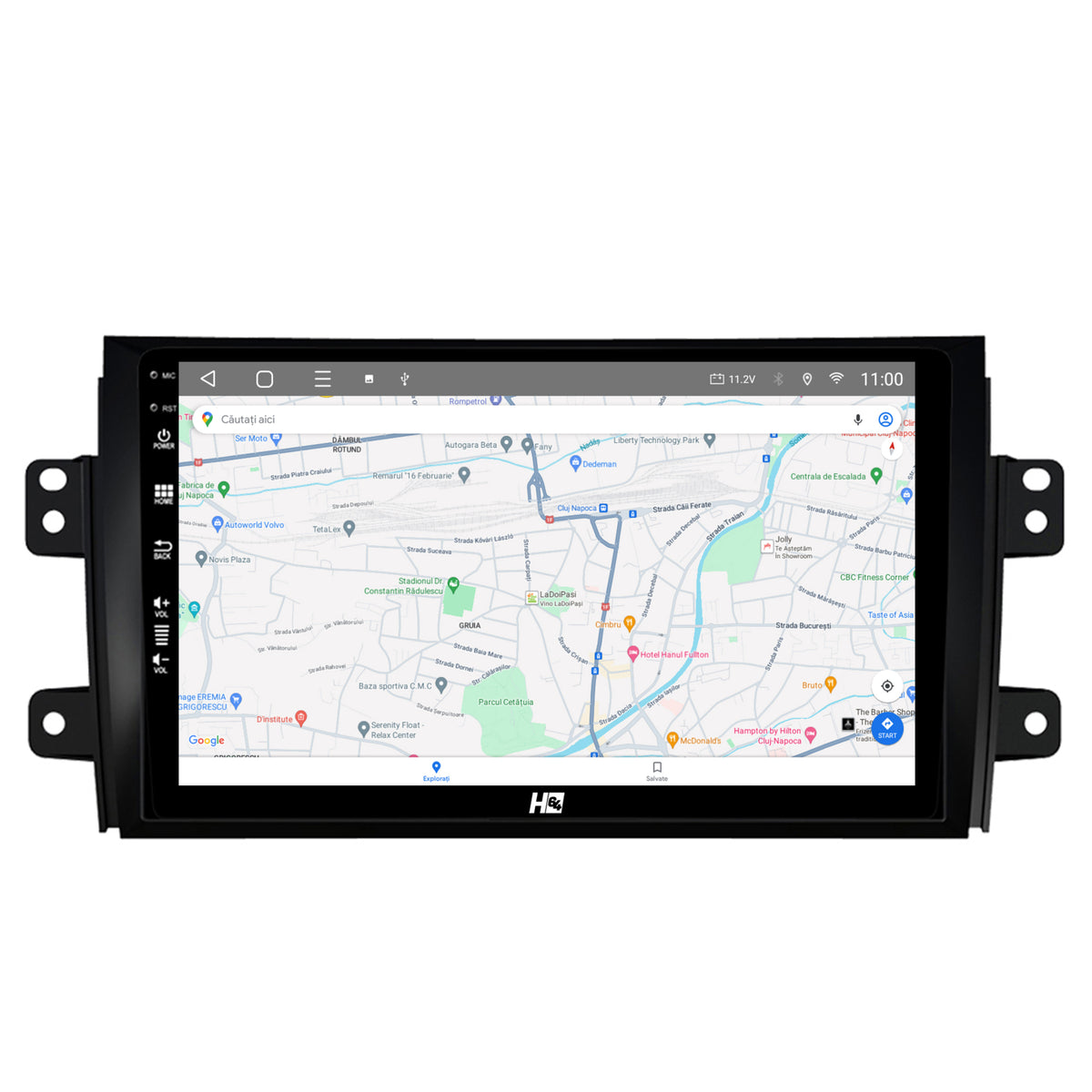 Navigatie HUB64 Suzuki SX4 / Fiat Sedici, 8GB RAM, Android, Octacore, Slot Sim 4G, DSP, GPS, Wi-FI, Carplay, Android Auto, USB, Bluetooth, Waze, Touchscreen, 9 Inch