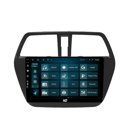 Navigatie HUB64 Suzuki SX4 S-Cross (2014-2020), 8GB RAM, Android, Octacore, Slot Sim 4G, DSP, GPS, Wi-FI, Carplay, Android Auto, USB, Bluetooth, Waze, Touchscreen, 9 Inch