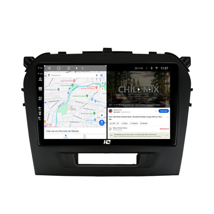 Navigatie HUB64 Suzuki Vitara (2015+), 2GB RAM, Android, GPS, Wi-FI, Carplay, Android Auto, USB, Bluetooth, Radio, Waze, Touchscreen, 9 inch
