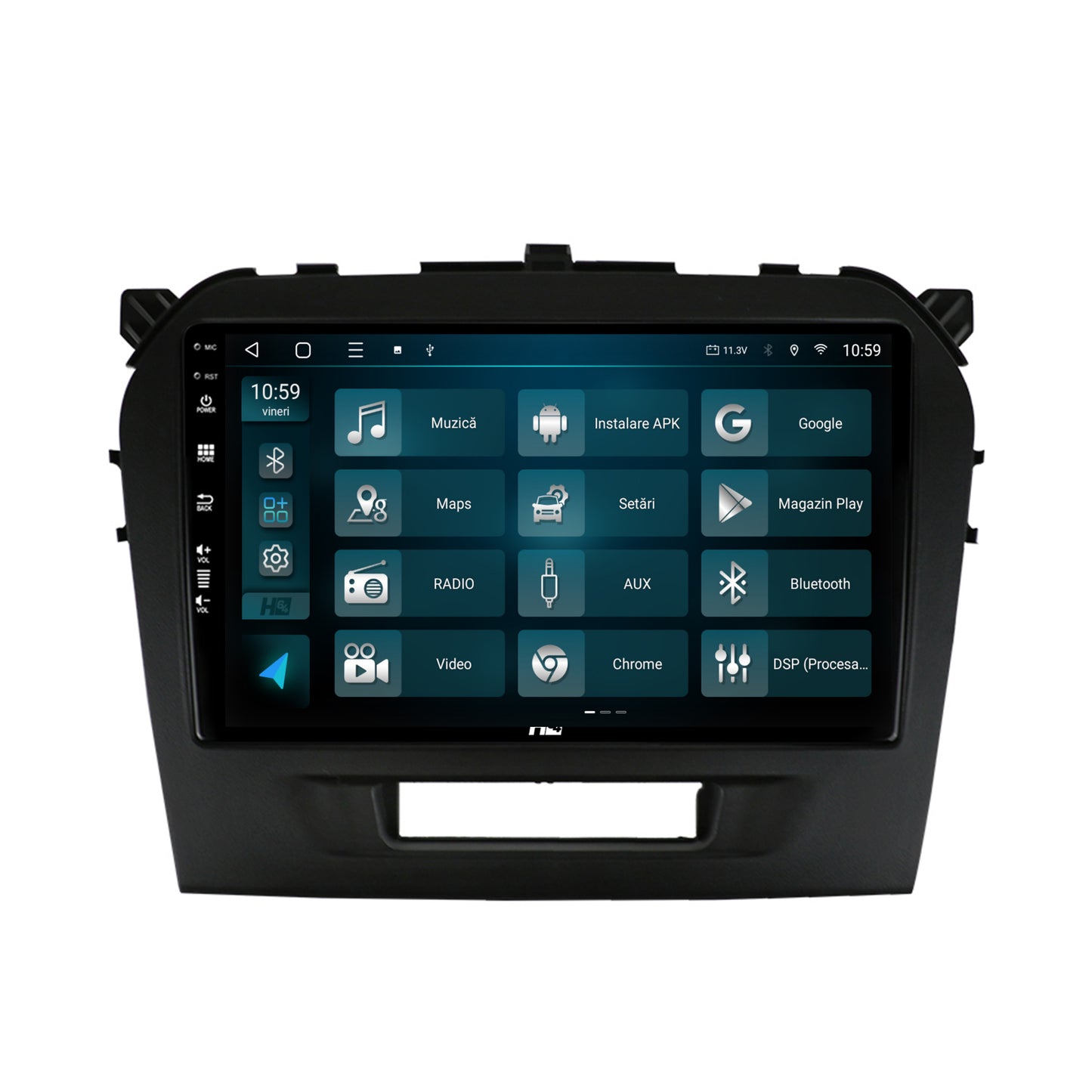 Navigatie HUB64 Suzuki Vitara (2015+), 4GB RAM, Android, Octacore, Slot Sim 4G, DSP, GPS, Wi-FI, Carplay, Android Auto, USB, Bluetooth, Waze, Touchscreen, 9 inch