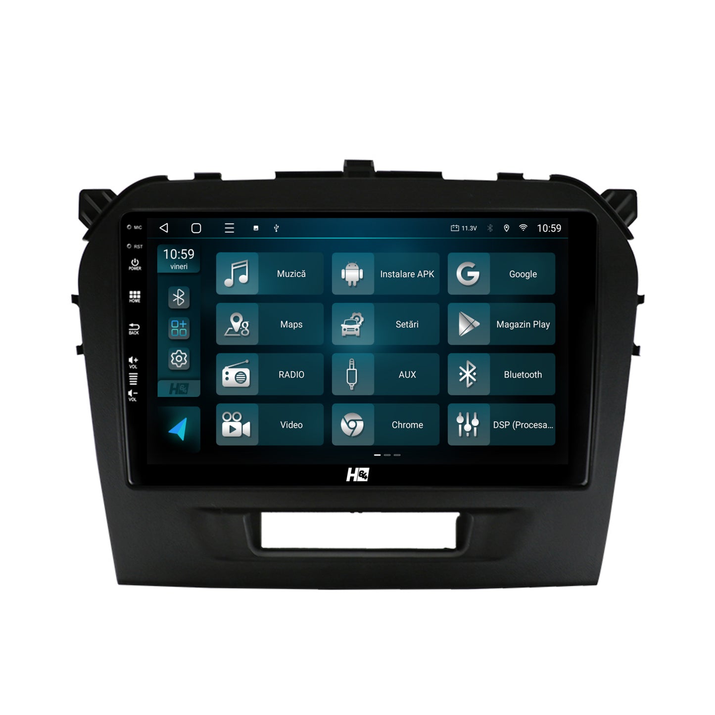 Navigatie HUB64 Suzuki Vitara (2015+), 6GB RAM, Android, Octacore, Slot Sim 4G, DSP, GPS, Wi-FI, Carplay, Android Auto, USB, Bluetooth, Waze, Touchscreen, 9 Inch