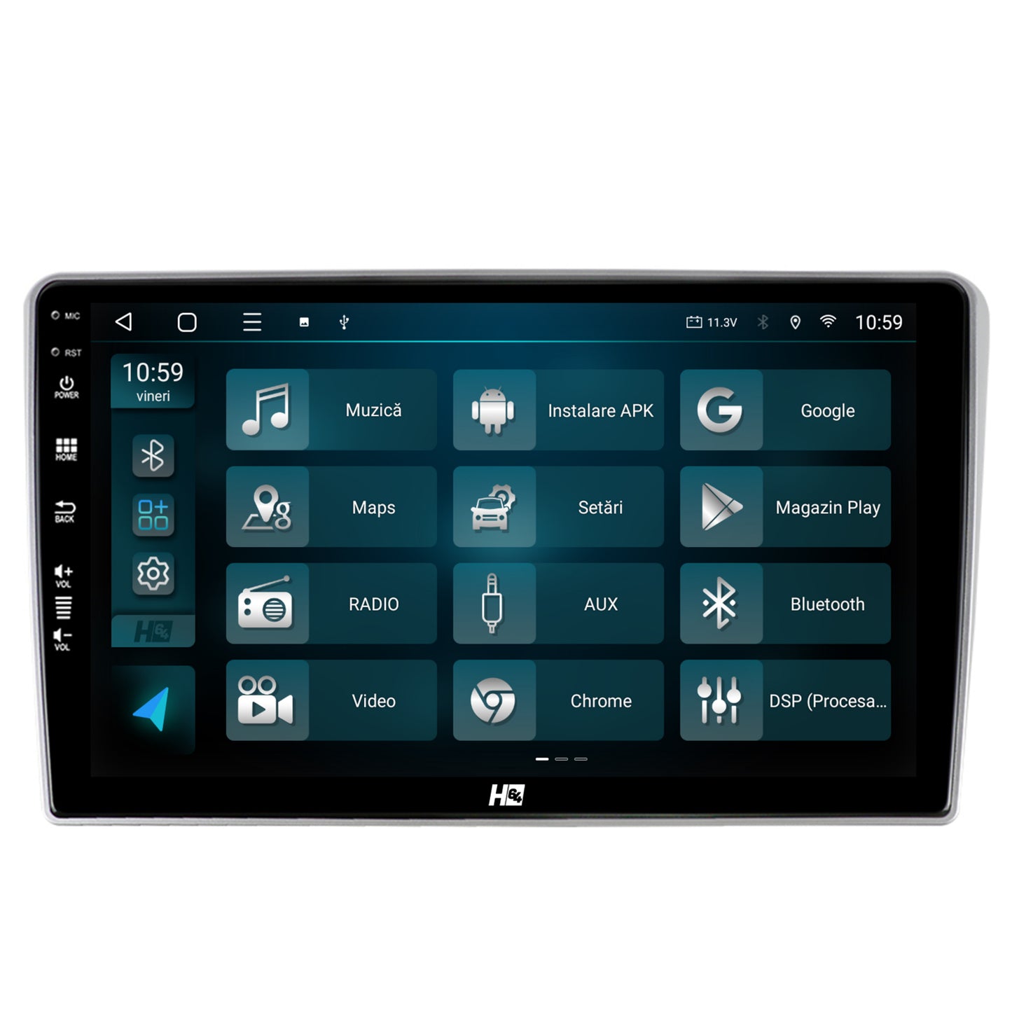 Navigatie HUB64 Toyota Auris (2006-2012), 2GB RAM, Android, GPS, Wi-FI, Carplay, Android Auto, USB, Bluetooth, Radio, Waze, Touchscreen, 9 inch