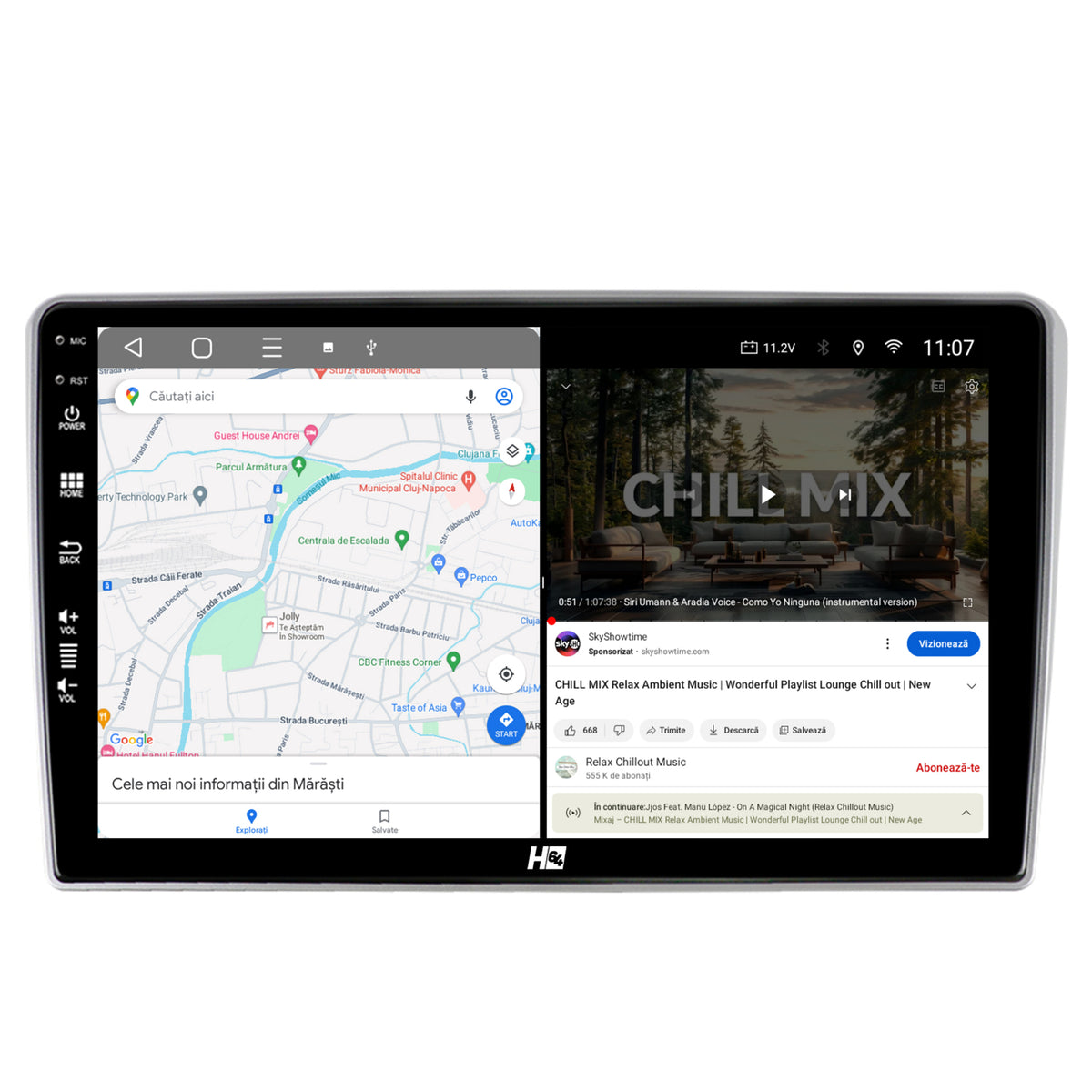 Navigatie HUB64 Toyota Auris (2006-2012), 2GB RAM, Android, GPS, Wi-FI, Carplay, Android Auto, USB, Bluetooth, Radio, Waze, Touchscreen, 9 inch