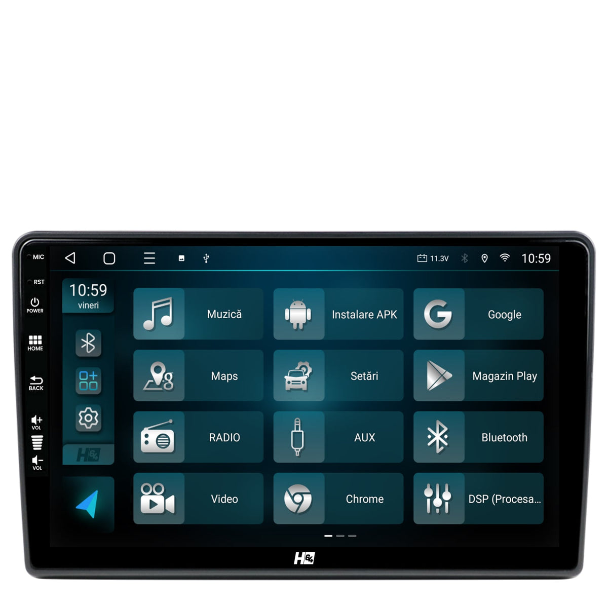 Navigatie HUB64 Toyota Auris (2012-2014), 6GB RAM, Android, Octacore, Slot Sim 4G, DSP, GPS, Wi-FI, Carplay, Android Auto, USB, Bluetooth, Waze, Touchscreen, 10.1 Inch