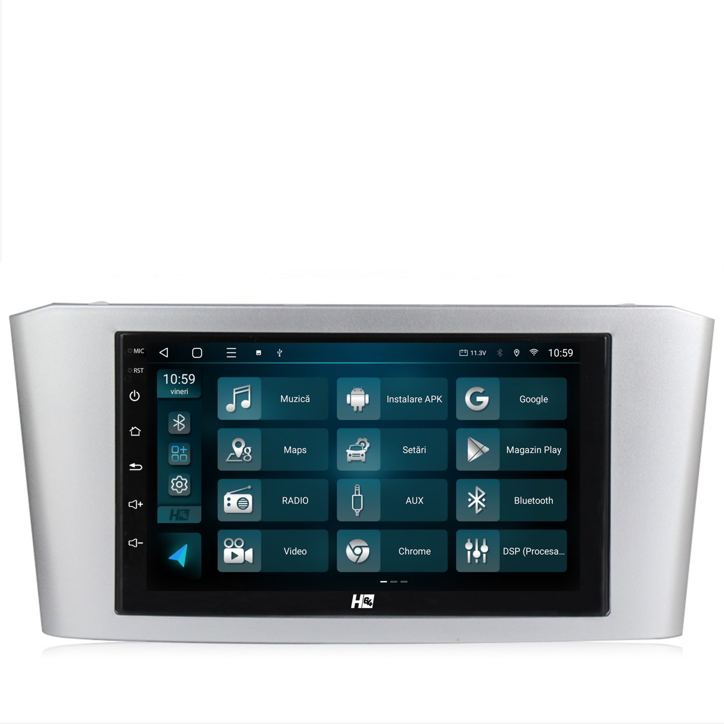 Navigatie HUB64 Toyota Avensis (2004-2008), 4GB RAM, Android, Octacore, Slot Sim 4G, DSP, GPS, Wi-FI, Carplay, Android Auto, USB, Bluetooth, Waze, Touchscreen, 7 Inch