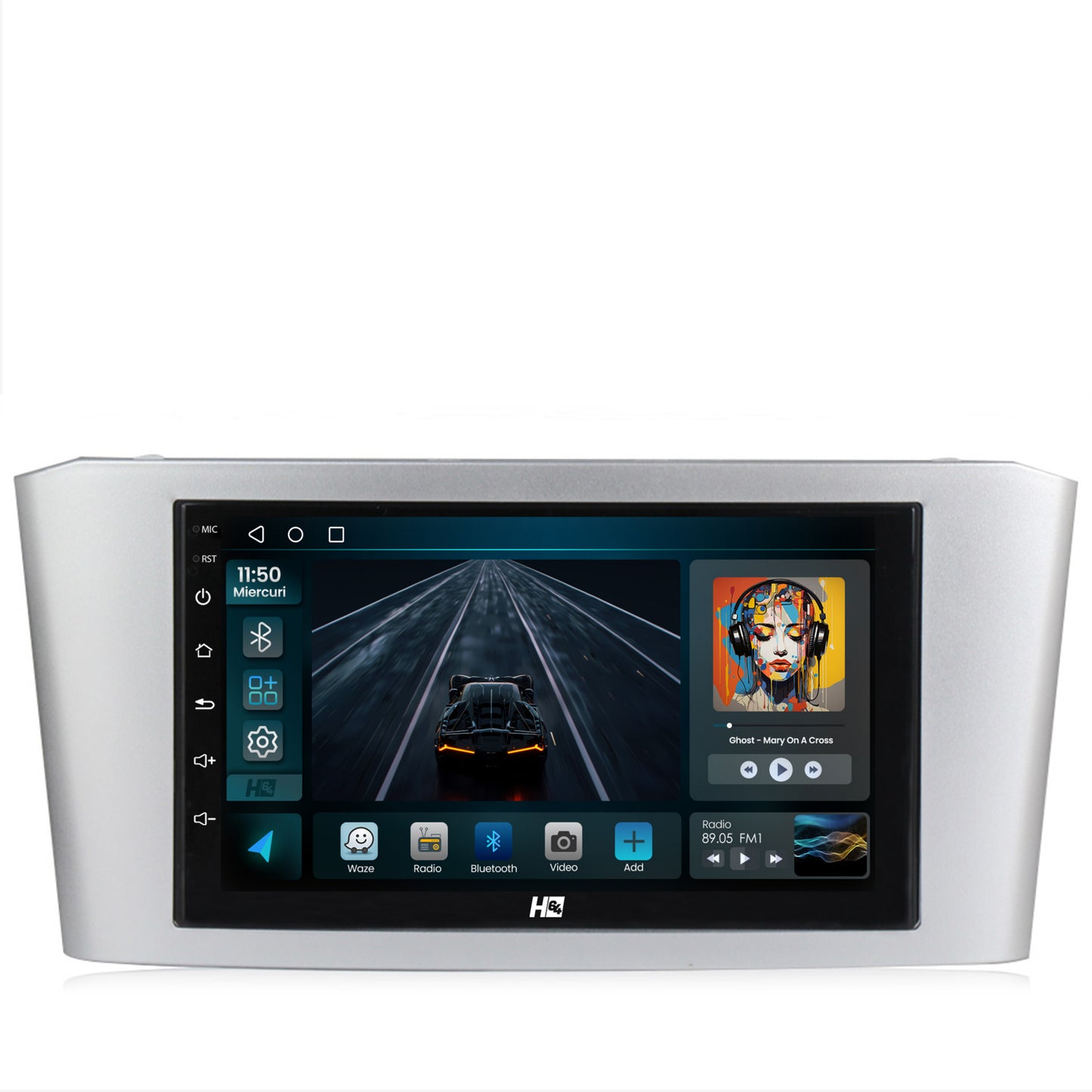 Navigatie HUB64 Toyota Avensis (2004-2008), 2GB RAM, Android, GPS, Wi-FI, Carplay, Android Auto, USB, Bluetooth, Radio, Waze, Touchscreen, 7 Inch