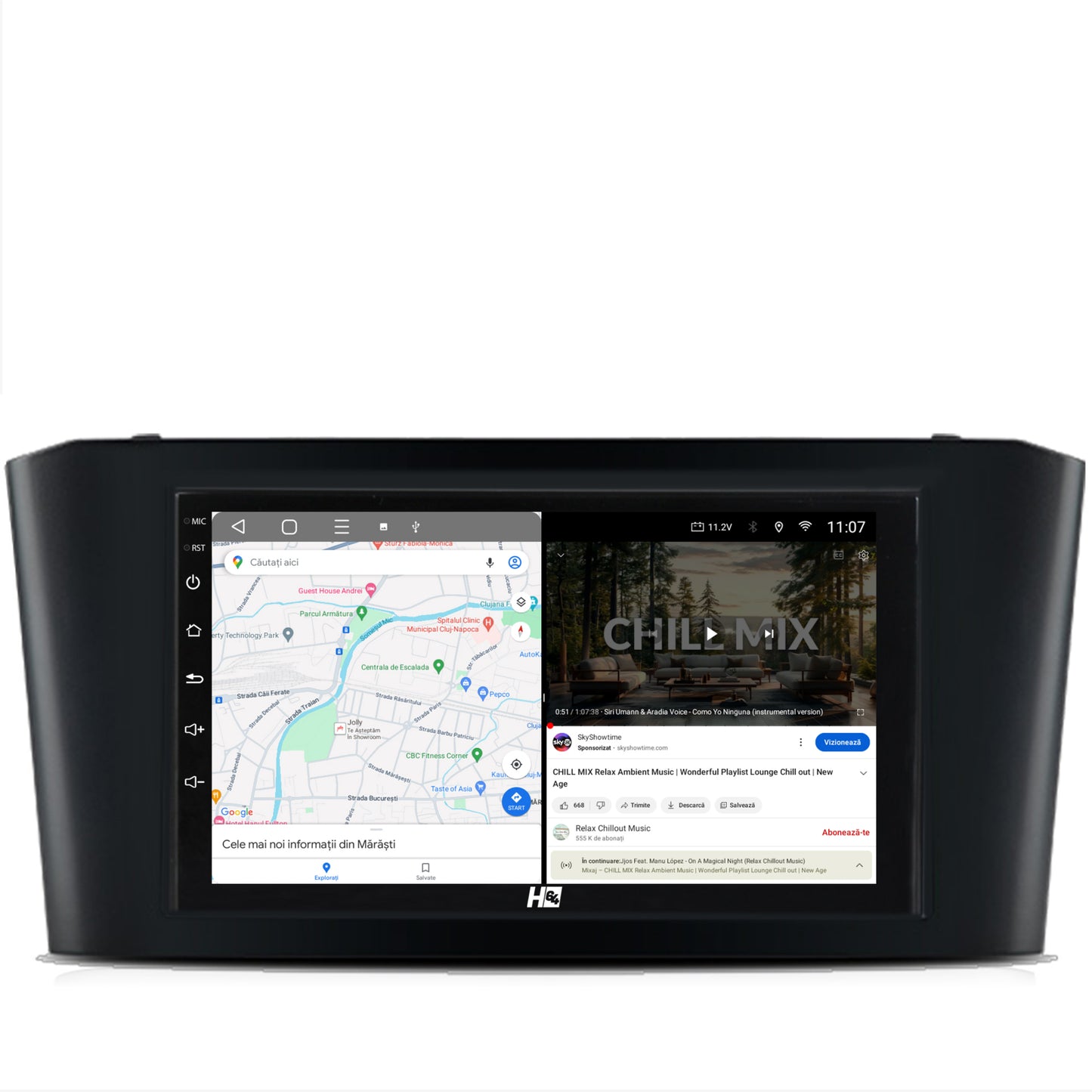 Navigatie HUB64 Toyota Avensis (2004-2008), 8GB RAM + 128GB Memorie, Android, GPS, Wi-FI, Carplay, Android Auto, USB, Bluetooth, Radio, Waze, Touchscreen, 7 Inch
