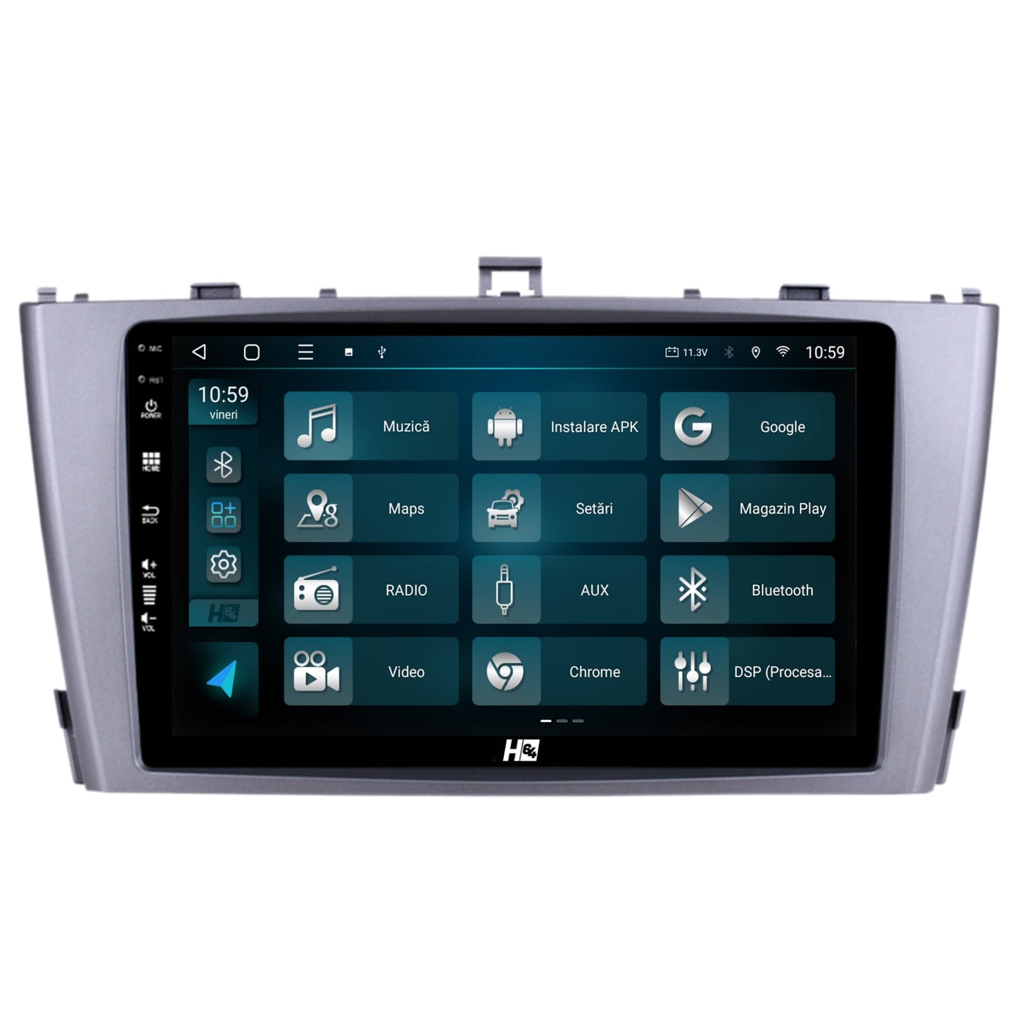 Navigatie HUB64 Toyota Avensis (2008-2015), 4GB RAM, Android, Octacore, Slot Sim 4G, DSP, GPS, Wi-FI, Carplay, Android Auto, USB, Bluetooth, Waze, Touchscreen, 9 inch