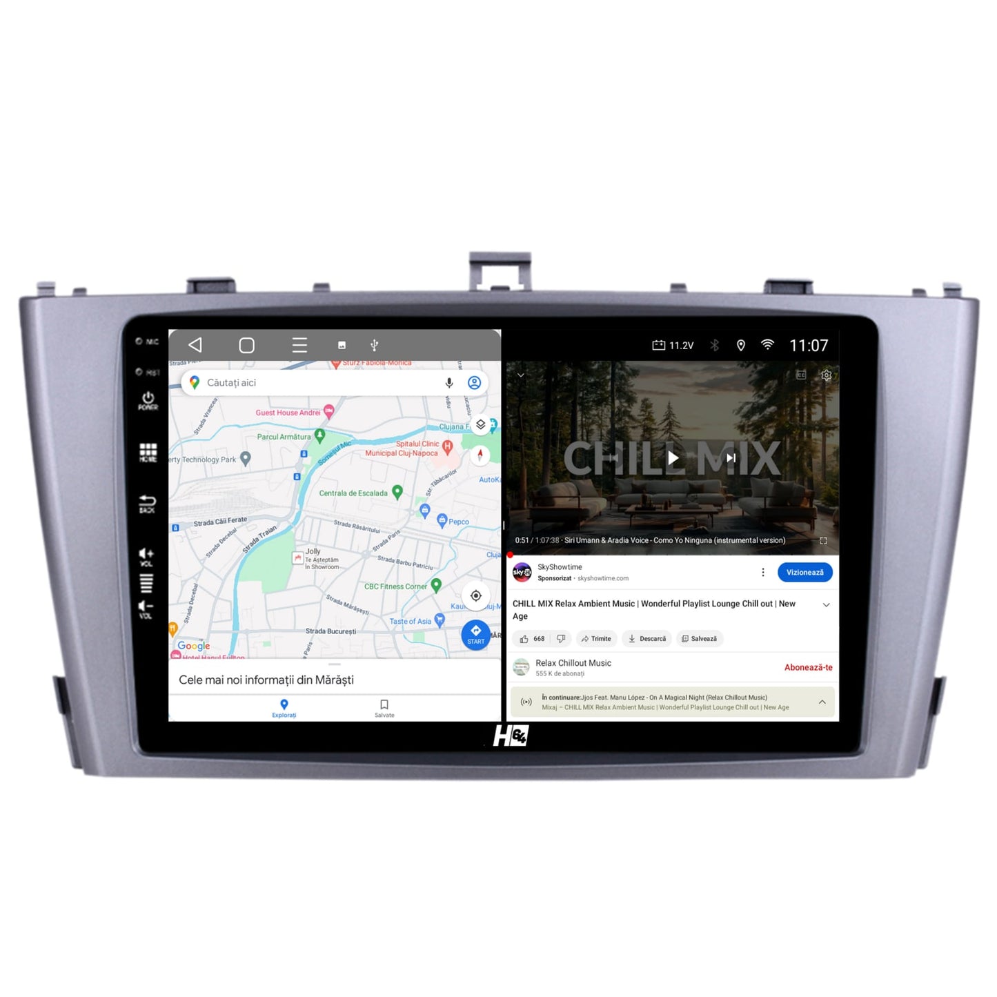 Navigatie HUB64 Toyota Avensis (2008-2015), 4GB RAM, Android, Octacore, Slot Sim 4G, DSP, GPS, Wi-FI, Carplay, Android Auto, USB, Bluetooth, Waze, Touchscreen, 9 inch