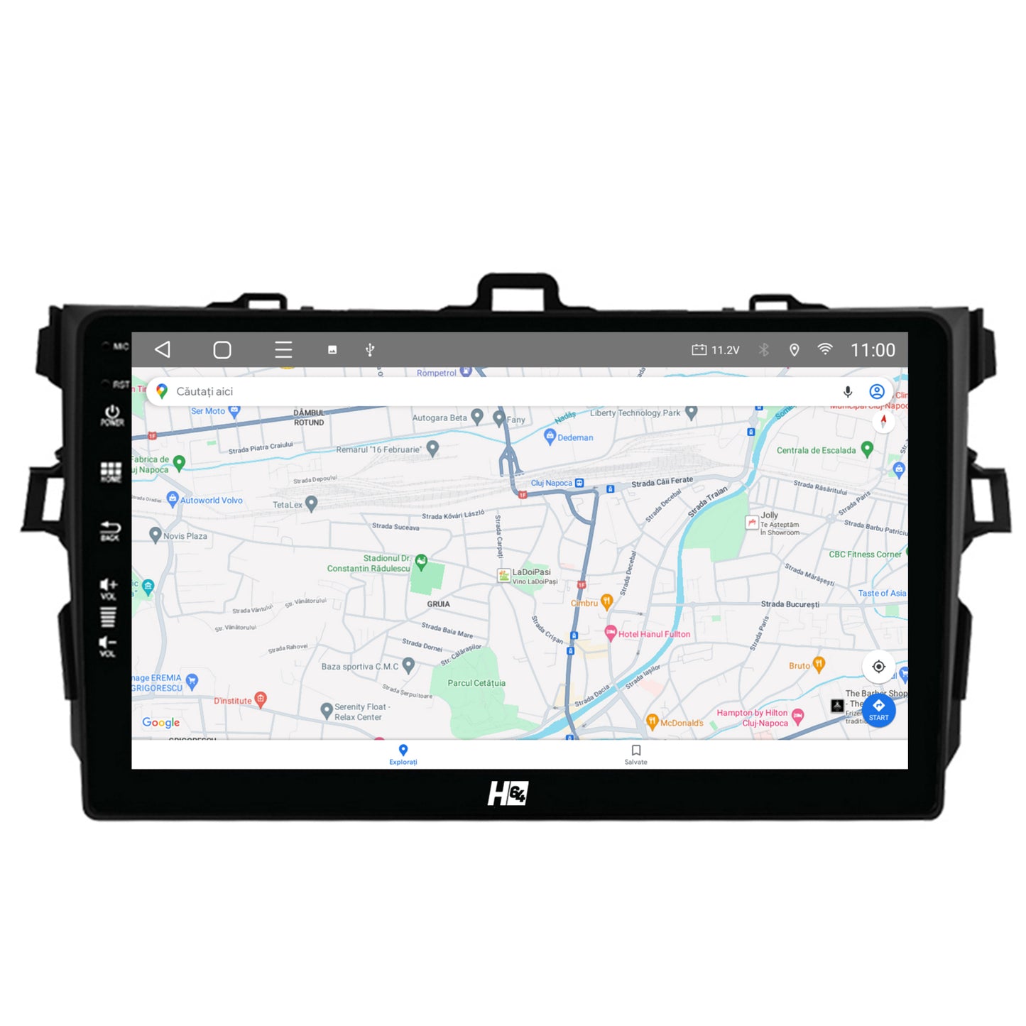 Navigatie HUB64 Toyota Corolla (2007-2013), 2GB RAM, Android, GPS, Wi-FI, Carplay, Android Auto, USB, Bluetooth, Radio, Waze, Touchscreen, 9 inch