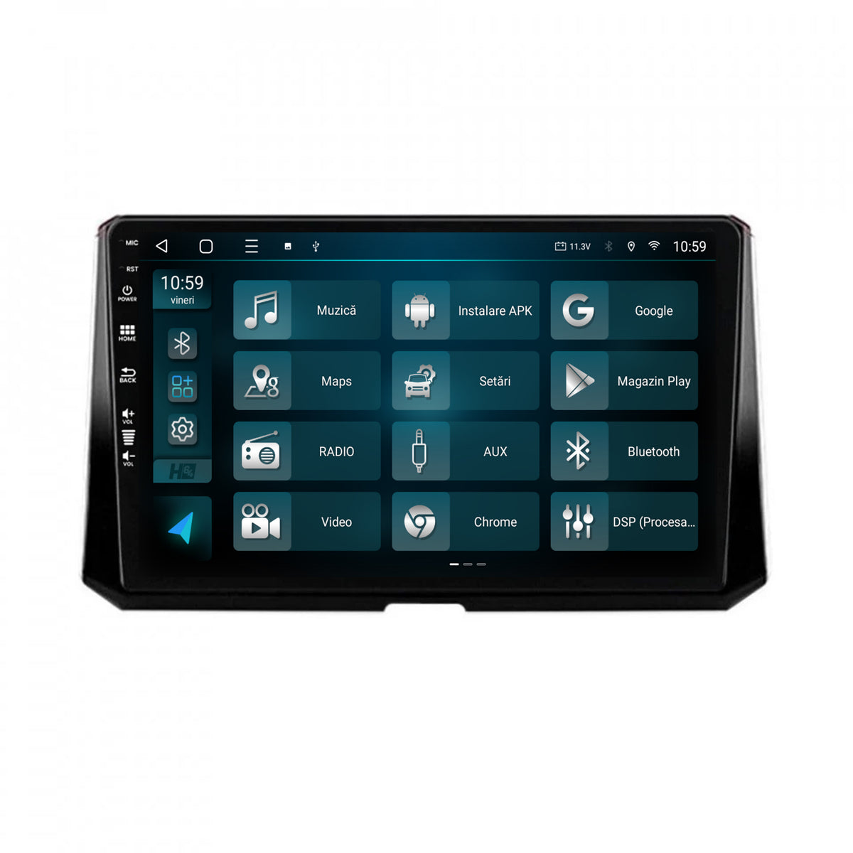 Navigatie HUB64 Toyota Corolla (2019-2023), 8GB RAM, Android, Octacore, Slot Sim 4G, DSP, GPS, Wi-FI, Carplay, Android Auto, USB, Bluetooth, Waze, Touchscreen, 10.1 Inch