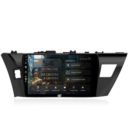 Navigatie HUB64 Toyota Corolla (2012-2016), 4GB RAM, Android, Octacore, Slot Sim 4G, DSP, GPS, Wi-FI, Carplay, Android Auto, USB, Bluetooth, Waze, Touchscreen, 10.1 Inch